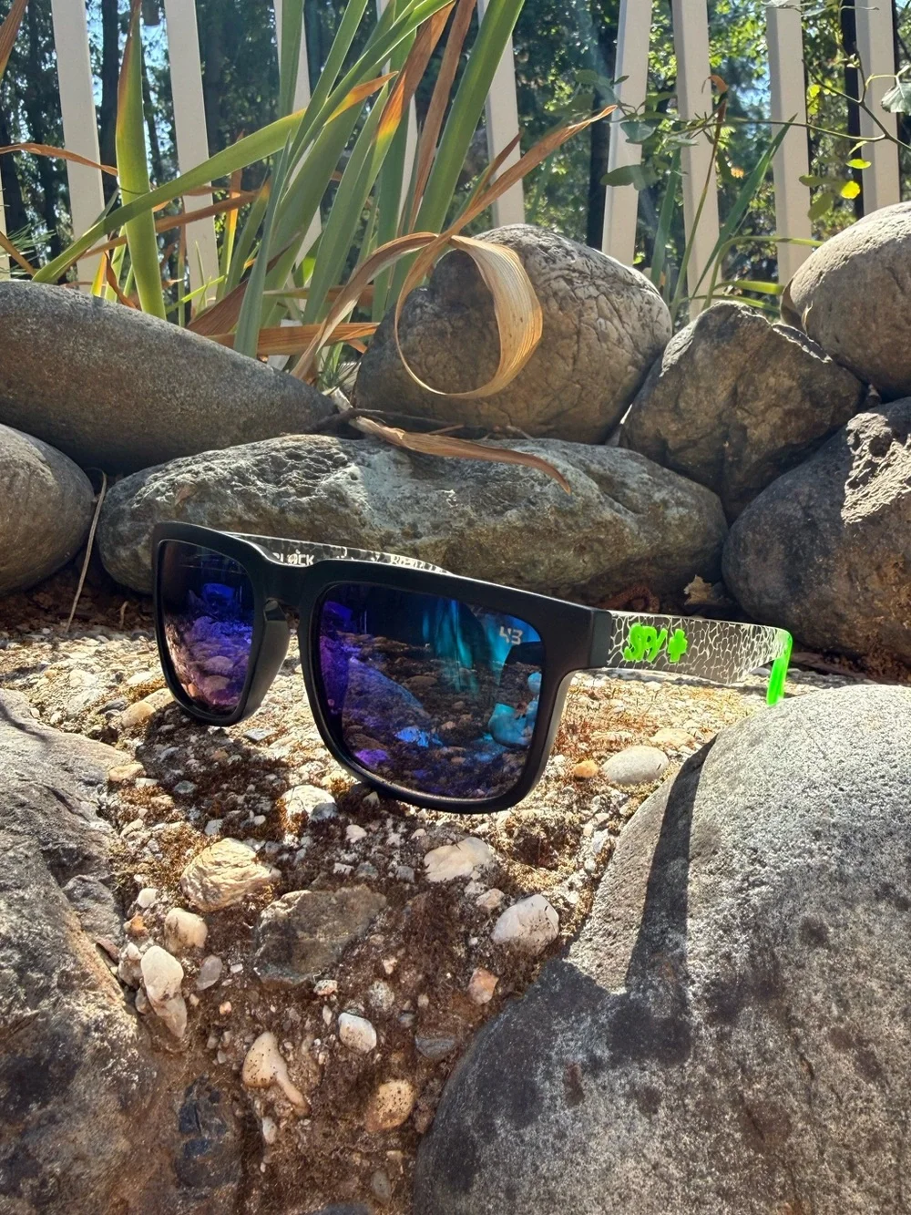 New Spy+ Optic Sunglasses in Black Green Alligator Helm UV400 Ken Block 43